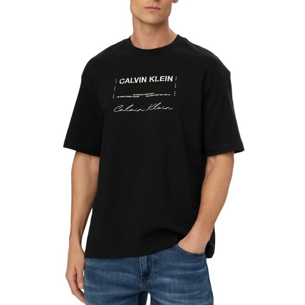 CALVIN KLEIN JEANS 16S APRIL GRAPHIC SEASONAL FASHI T-SHIRT ΜΠΛΟΥΖΑ ΑΝΔΡΙΚΗ BLACK