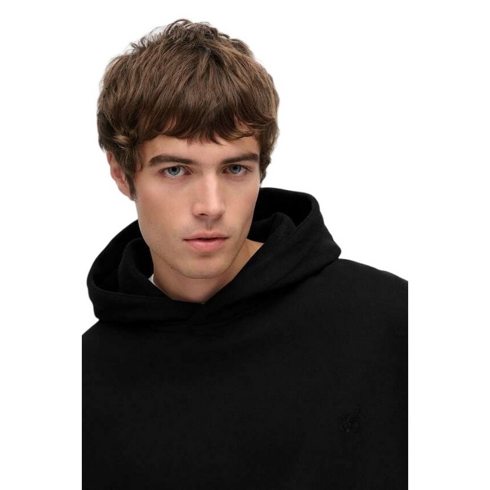 SUPERDRY D2 OVIN BLANK OVERSIZED HOOD ΜΠΛΟΥΖΑ ΦΟΥΤΕΡ ΑΝΔΡΙΚΗ BLACK