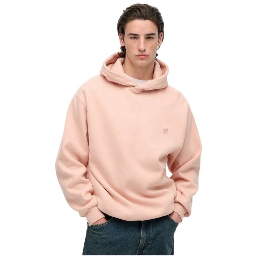 SUPERDRY D2 OVIN BLANK OVERSIZED HOOD ΜΠΛΟΥΖΑ ΦΟΥΤΕΡ ΑΝΔΡΙΚΗ PINK