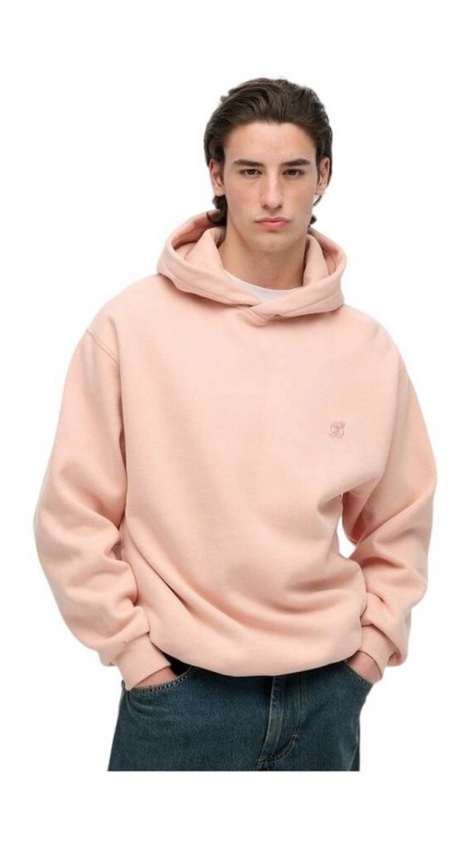 SUPERDRY D2 OVIN BLANK OVERSIZED HOOD ΜΠΛΟΥΖΑ ΦΟΥΤΕΡ ΑΝΔΡΙΚΗ PINK