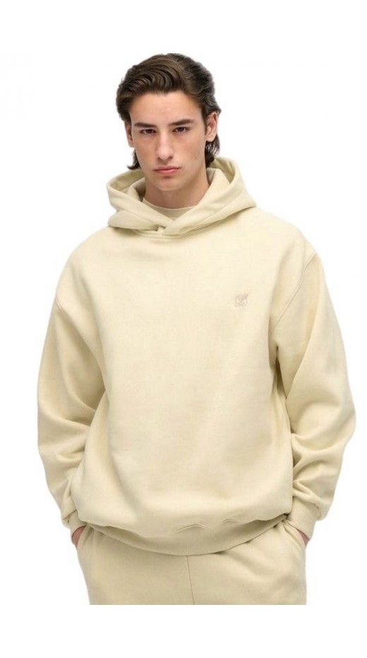 SUPERDRY D2 OVIN BLANK OVERSIZED HOOD ΜΠΛΟΥΖΑ ΦΟΥΤΕΡ ΑΝΔΡΙΚΗ ECRU