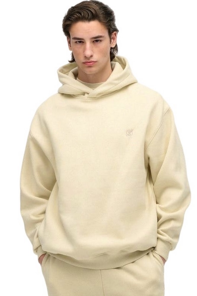 SUPERDRY D2 OVIN BLANK OVERSIZED HOOD ΜΠΛΟΥΖΑ ΦΟΥΤΕΡ ΑΝΔΡΙΚΗ ECRU