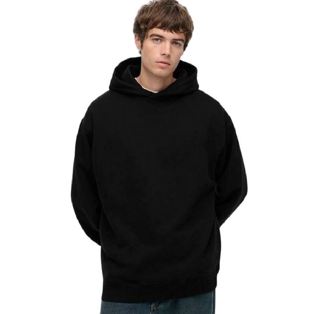 SUPERDRY D2 OVIN BLANK OVERSIZED HOOD ΜΠΛΟΥΖΑ ΦΟΥΤΕΡ ΑΝΔΡΙΚΗ BLACK