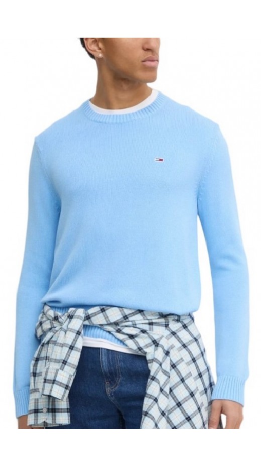 TOMMY JEANS SLIM ESSNTLS C-NECK SWEATER ΜΠΛΟΥΖΑ ΠΛΕΚΤΗ ΑΝΔΡΙΚΗ CIEL