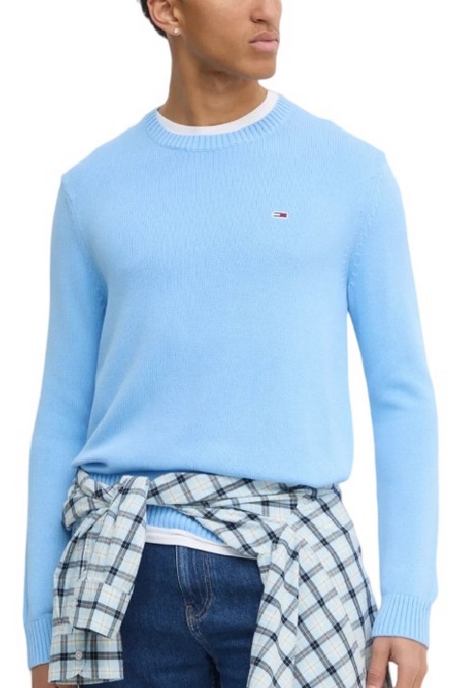 TOMMY JEANS SLIM ESSNTLS C-NECK SWEATER ΜΠΛΟΥΖΑ ΠΛΕΚΤΗ ΑΝΔΡΙΚΗ CIEL