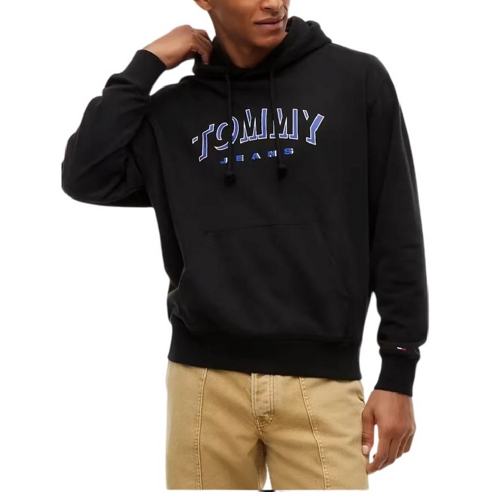 TOMMY JEANS RLX TOMMY DNA HOODIE EXT ΜΠΛΟΥΖΑ ΦΟΥΤΕΡ ΑΝΔΡΙΚΗ BLACK