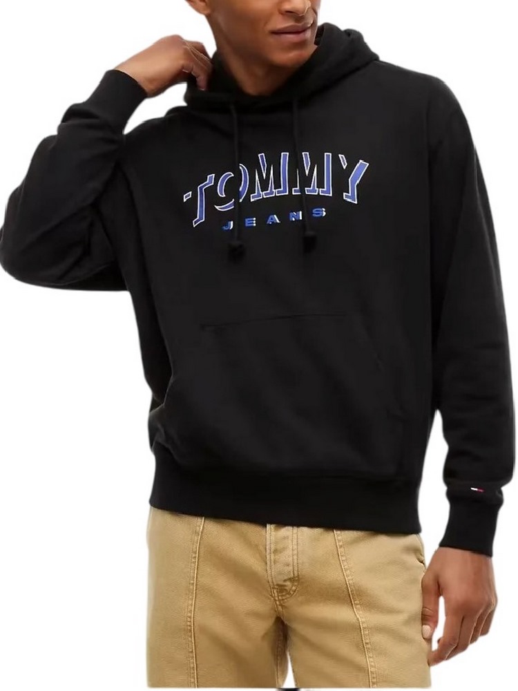TOMMY JEANS RLX TOMMY DNA HOODIE EXT ΜΠΛΟΥΖΑ ΦΟΥΤΕΡ ΑΝΔΡΙΚΗ BLACK