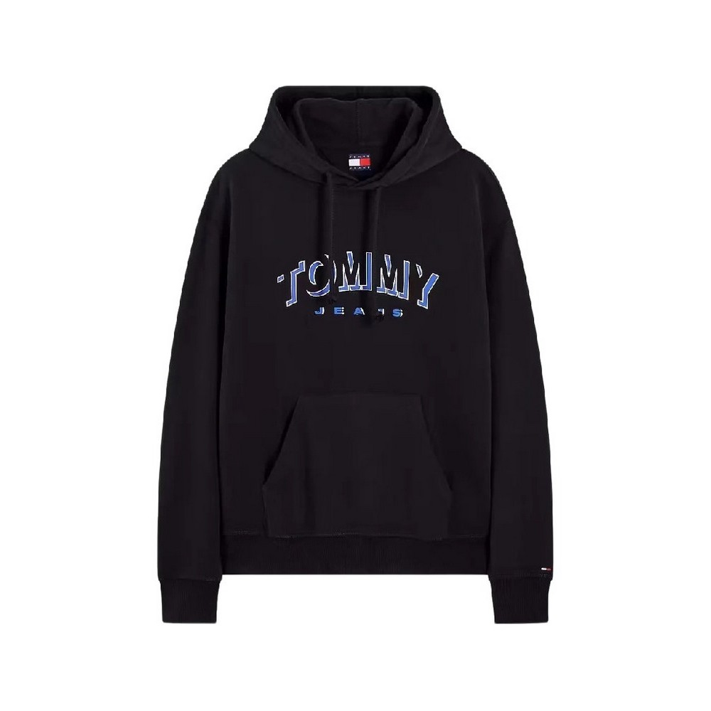 TOMMY JEANS RLX TOMMY DNA HOODIE EXT ΜΠΛΟΥΖΑ ΦΟΥΤΕΡ ΑΝΔΡΙΚΗ BLACK