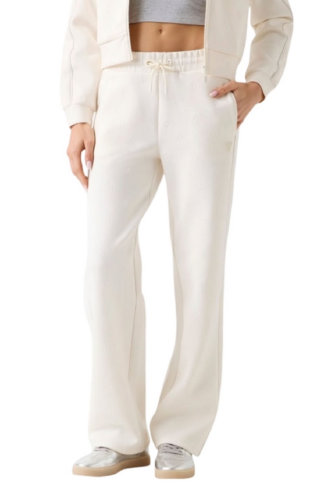 GUESS CALISTA 4G WIDE LEG PANTS ΦΟΡΜΑ ΠΑΝΤΕΛΟΝΙ ΓΥΝΑΙΚΕΙΟ OFF WHITE