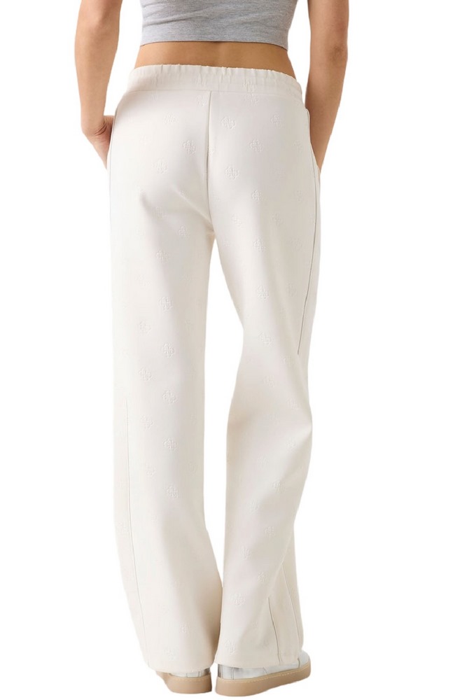 GUESS CALISTA 4G WIDE LEG PANTS ΦΟΡΜΑ ΠΑΝΤΕΛΟΝΙ ΓΥΝΑΙΚΕΙΟ OFF WHITE