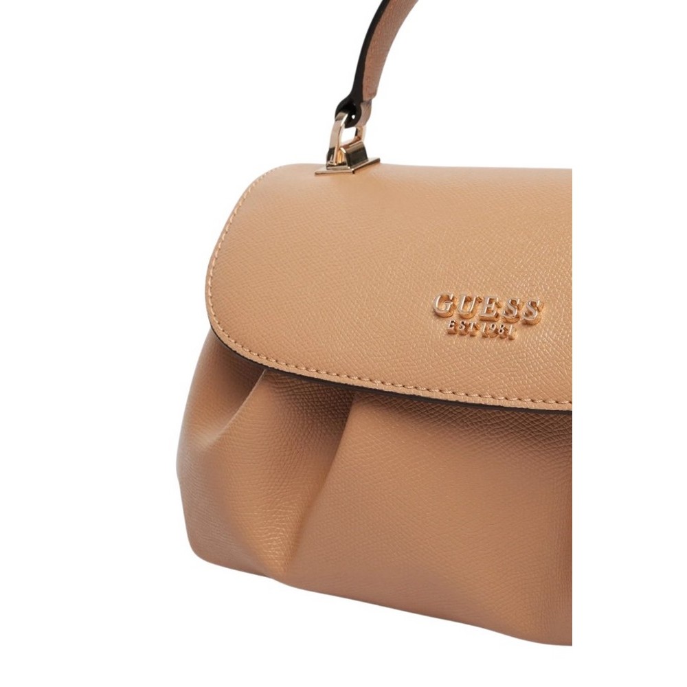 GUESS AMORETTE TOP HANDLE FLAP ΤΣΑΝΤΑ ΓΥΝΑΙΚΕΙΑ BEIGE