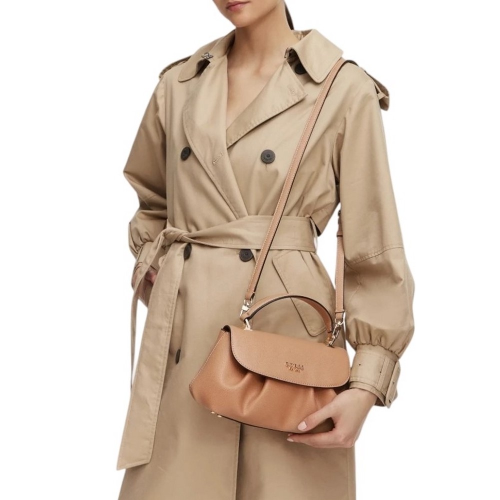 GUESS AMORETTE TOP HANDLE FLAP ΤΣΑΝΤΑ ΓΥΝΑΙΚΕΙΑ BEIGE