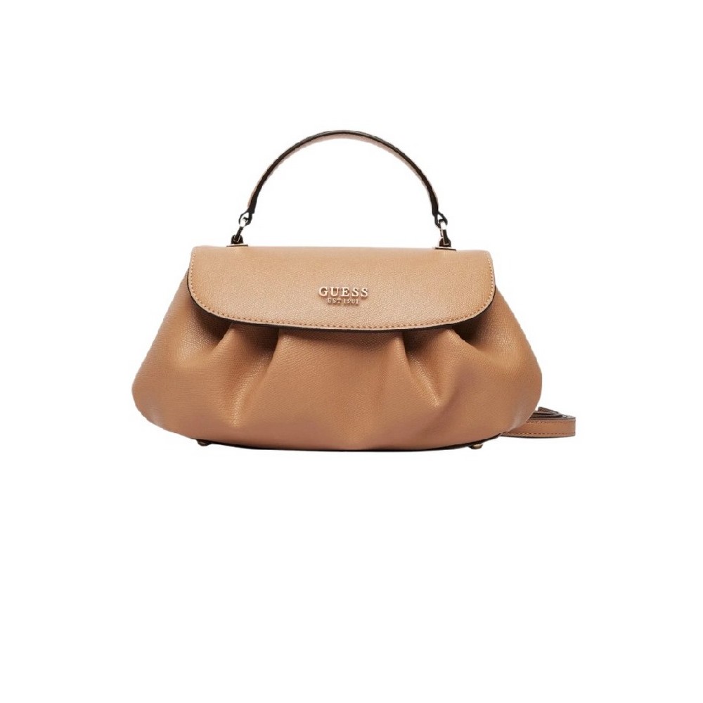 GUESS AMORETTE TOP HANDLE FLAP ΤΣΑΝΤΑ ΓΥΝΑΙΚΕΙΑ BEIGE