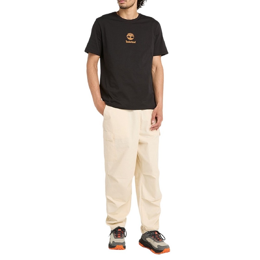 TIMBERLAND PRINT STACK LOGO SHORT T-SHIRT ΜΠΛΟΥΖΑ ΑΝΔΡΙΚΗ BLACK