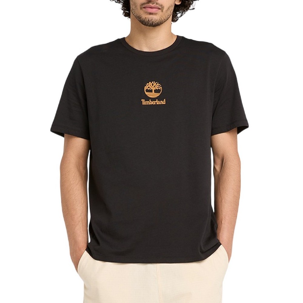TIMBERLAND PRINT STACK LOGO SHORT T-SHIRT ΜΠΛΟΥΖΑ ΑΝΔΡΙΚΗ BLACK