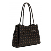 GUESS CARRIE LOGO GRLFRND CARRYALL ΤΣΑΝΤΑ ΓΥΝΑΙΚΕΙΑ BROWN