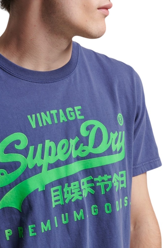 SUPERDRY D2 OVIN VINTAGE VL NEON TEE T-SHIRT ΑΝΔΡΙΚΟ BLUE SKY