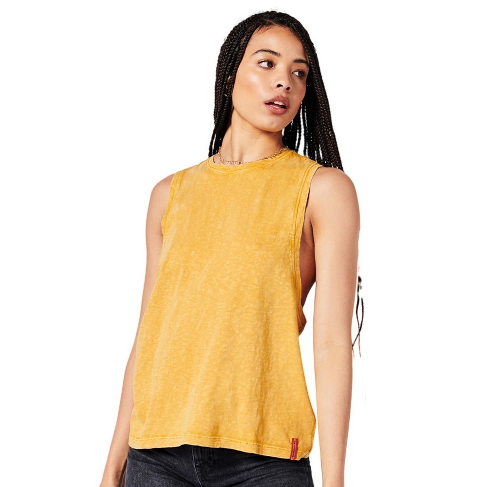 SUPERDRY OVIN VINTAGE SURF RANCHERO ΜΠΛΟΥΖΑ ΑΜΑΝΙΚΗ ΓΥΝΑΙΚΕΙΑ MUSTARD