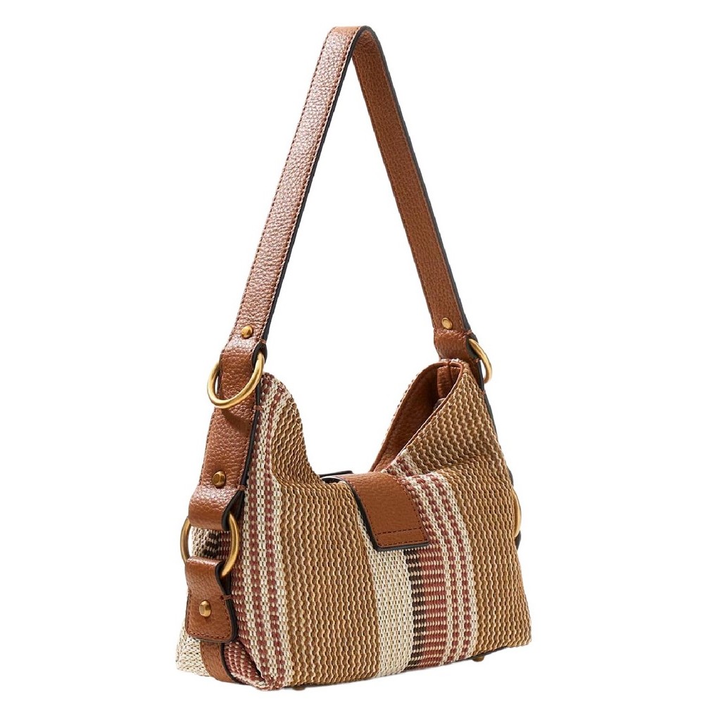 GUESS CAMDEN MINI SHOULDER BAG ΤΣΑΝΤΑ ΓΥΝΑΙΚΕΙΑ COGNAC