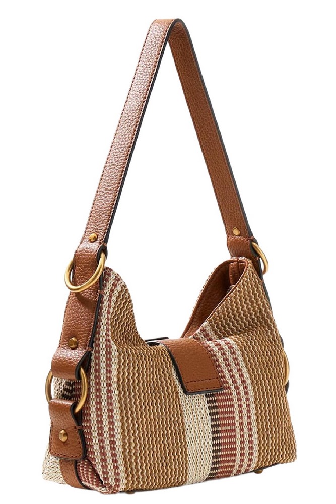 GUESS CAMDEN MINI SHOULDER BAG ΤΣΑΝΤΑ ΓΥΝΑΙΚΕΙΑ COGNAC