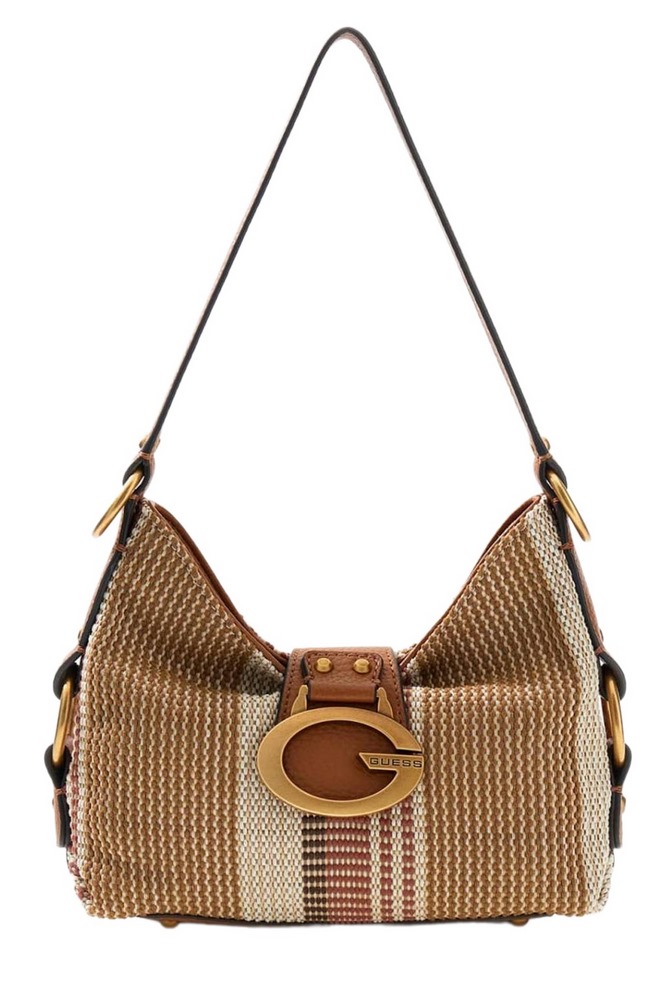 GUESS CAMDEN MINI SHOULDER BAG ΤΣΑΝΤΑ ΓΥΝΑΙΚΕΙΑ COGNAC