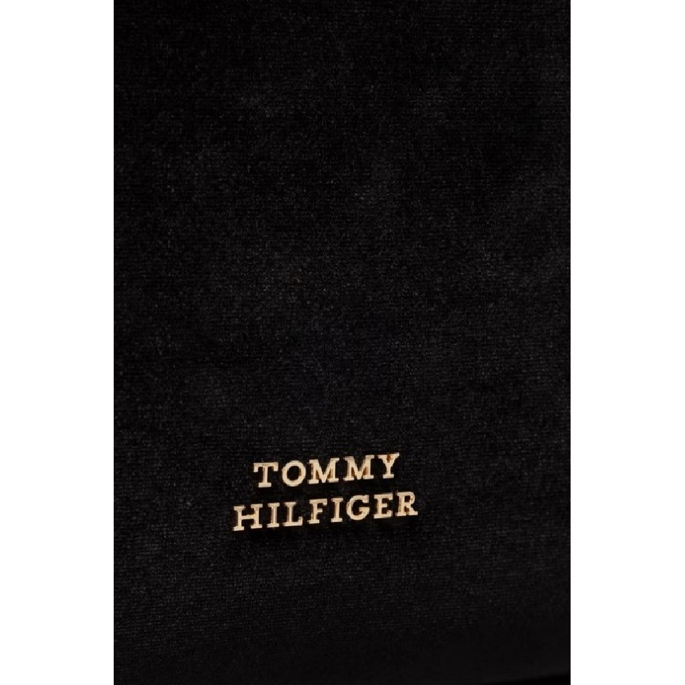 TOMMY HILFIGER DOWNTOWN MINI BAG VELVET ΤΣΑΝΤΑ ΓΥΝΑΙΚΕΙΑ BLACK