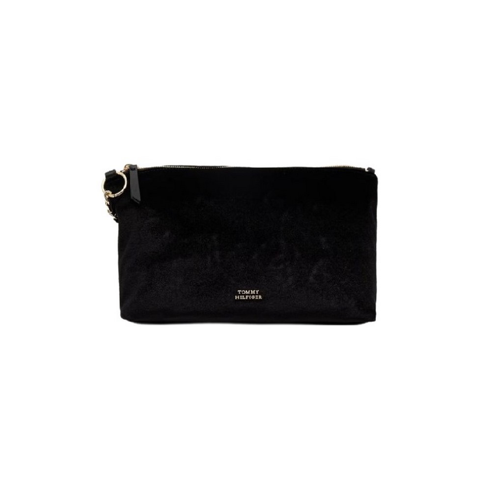 TOMMY HILFIGER DOWNTOWN MINI BAG VELVET ΤΣΑΝΤΑ ΓΥΝΑΙΚΕΙΑ BLACK