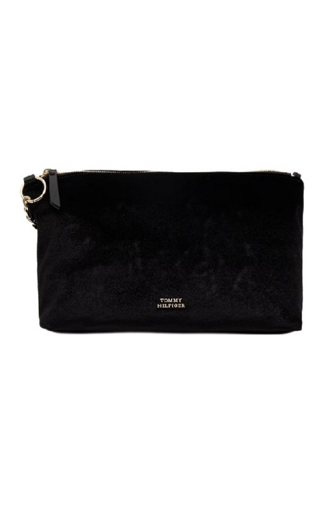 TOMMY HILFIGER DOWNTOWN MINI BAG VELVET ΤΣΑΝΤΑ ΓΥΝΑΙΚΕΙΑ BLACK