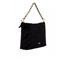 TOMMY HILFIGER DOWNTOWN MINI BAG VELVET ΤΣΑΝΤΑ ΓΥΝΑΙΚΕΙΑ BLACK