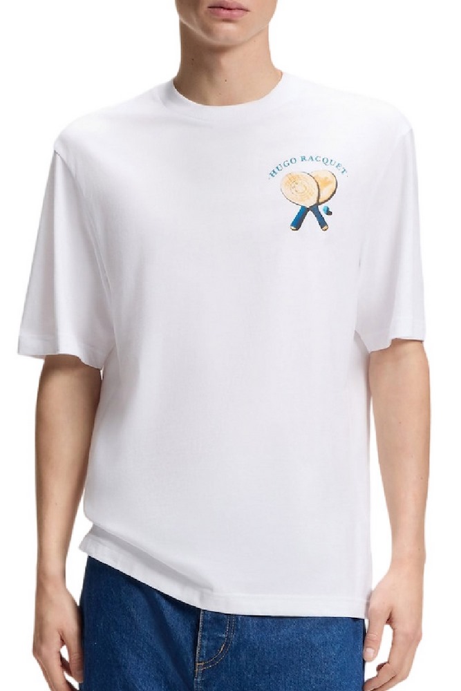 HUGO BOSS JERSEY NULAXO T-SHIRT ΜΠΛΟΥΖΑ ΑΝΔΡΙΚΗ WHITE
