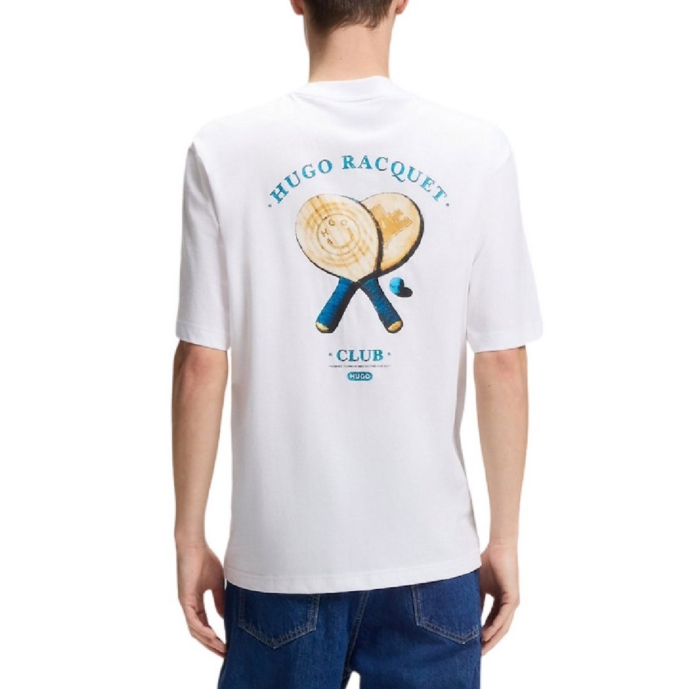 HUGO BOSS JERSEY NULAXO T-SHIRT ΜΠΛΟΥΖΑ ΑΝΔΡΙΚΗ WHITE