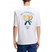HUGO BOSS JERSEY NULAXO T-SHIRT ΜΠΛΟΥΖΑ ΑΝΔΡΙΚΗ WHITE