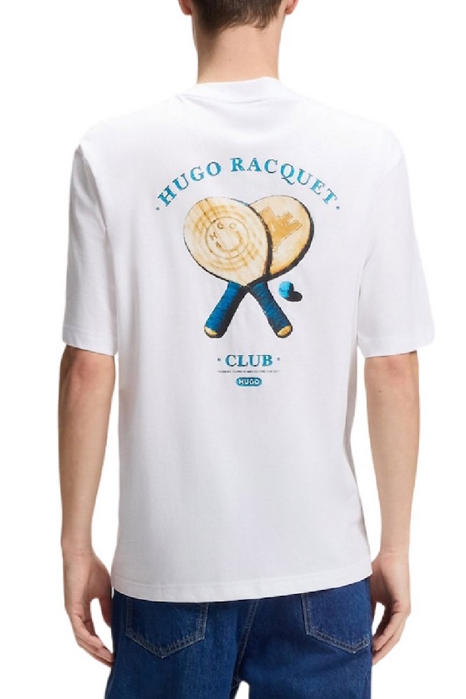 HUGO BOSS JERSEY NULAXO T-SHIRT ΜΠΛΟΥΖΑ ΑΝΔΡΙΚΗ WHITE