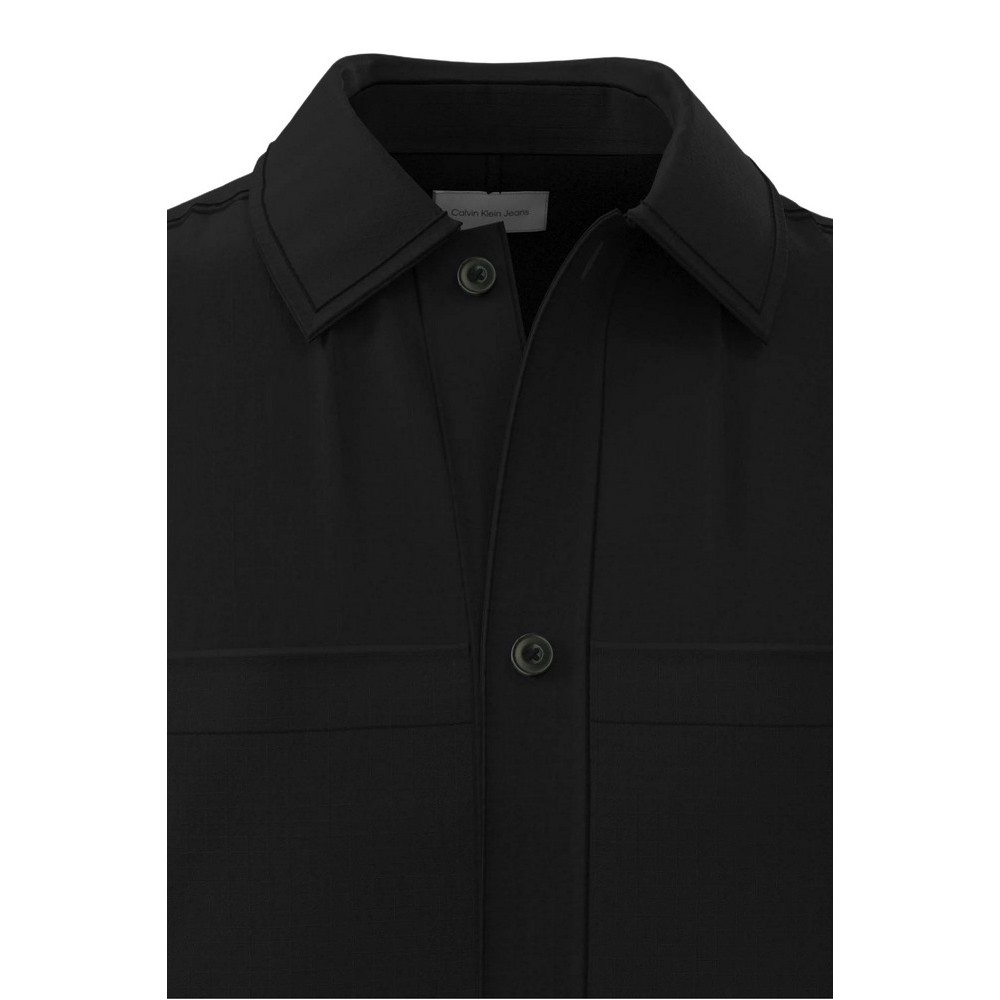 CALVIN KLEIN JEANS RIPSTOP RELAXED SHIRT ΠΟΥΚΑΜΙΣΟ ΑΝΔΡΙΚΟ BLACK