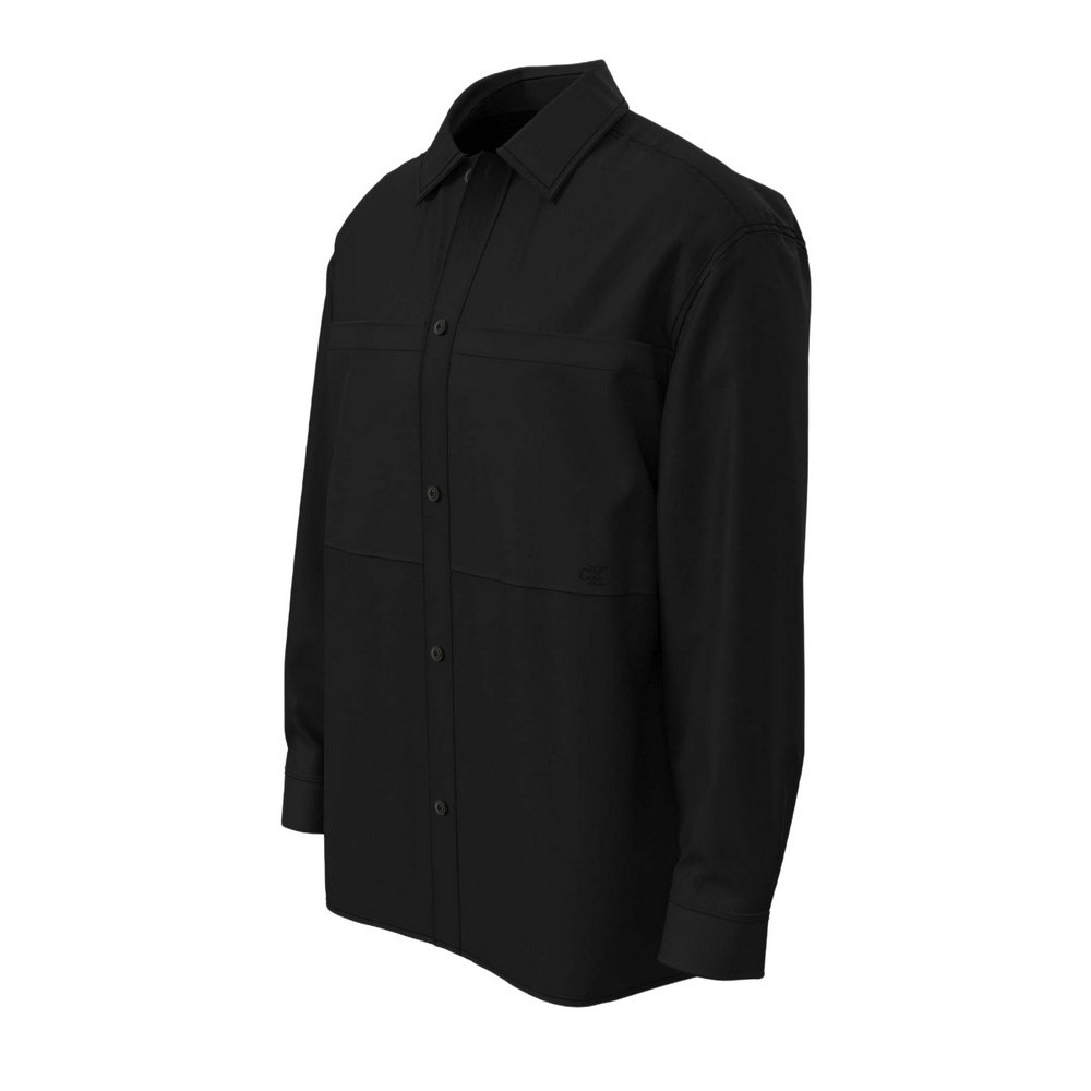 CALVIN KLEIN JEANS RIPSTOP RELAXED SHIRT ΠΟΥΚΑΜΙΣΟ ΑΝΔΡΙΚΟ BLACK