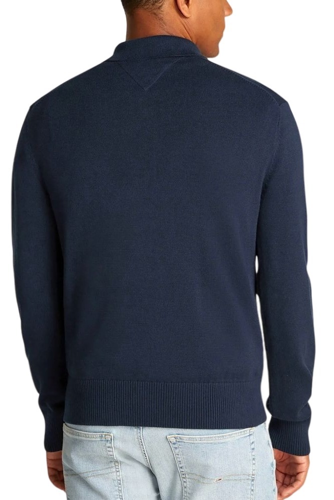 TOMMY JEANS SLIM ESSENTIAL POLO SWEATER ΜΠΛΟΥΖΑ ΠΛΕΚΤΗ ΑΝΔΡΙΚΗ NAVY