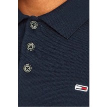 TOMMY JEANS SLIM ESSENTIAL POLO SWEATER ΜΠΛΟΥΖΑ ΠΛΕΚΤΗ ΑΝΔΡΙΚΗ NAVY