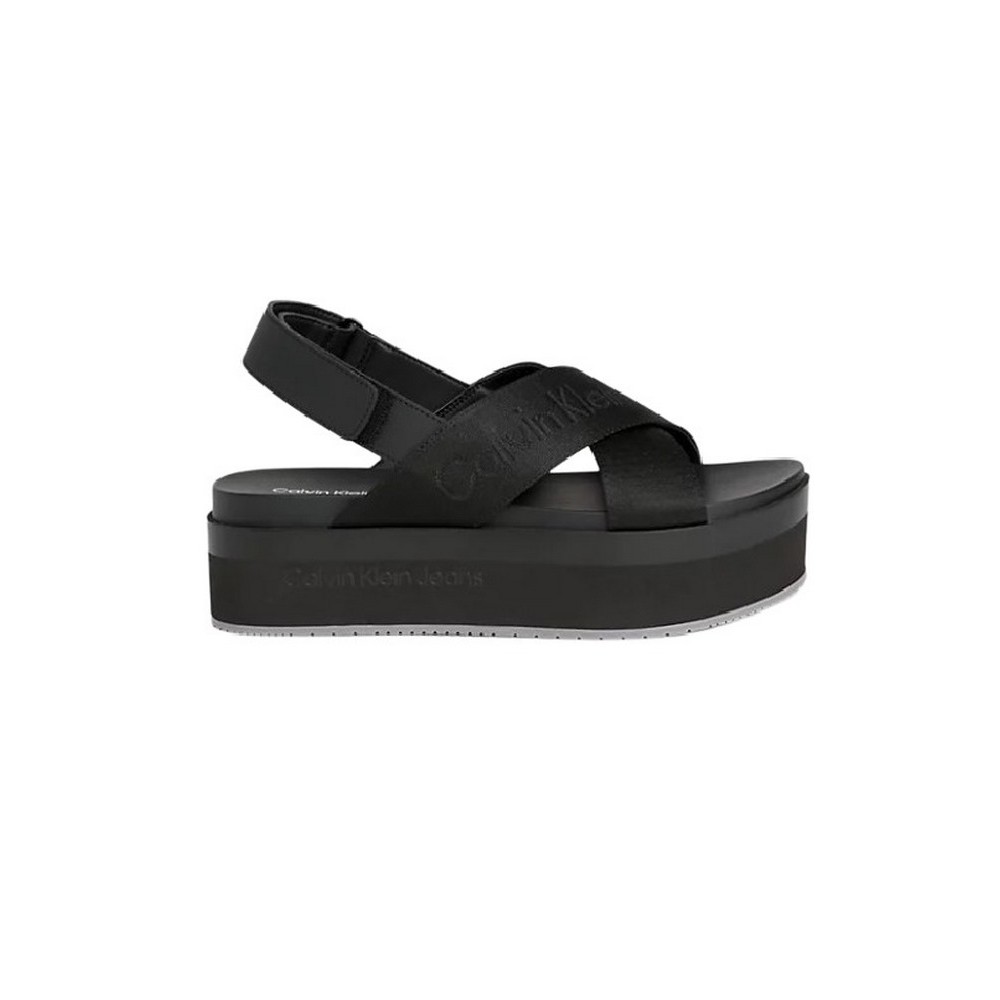 CALVIN KLEIN JEANS FLATFORM SANDAL SLING ΠΕΔΙΛΟ ΓΥΝΑΙΚΕΙΟ BLACK