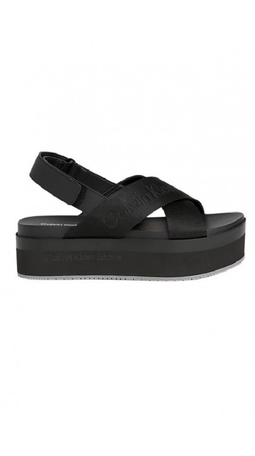 CALVIN KLEIN JEANS FLATFORM SANDAL SLING ΠΕΔΙΛΟ ΓΥΝΑΙΚΕΙΟ BLACK