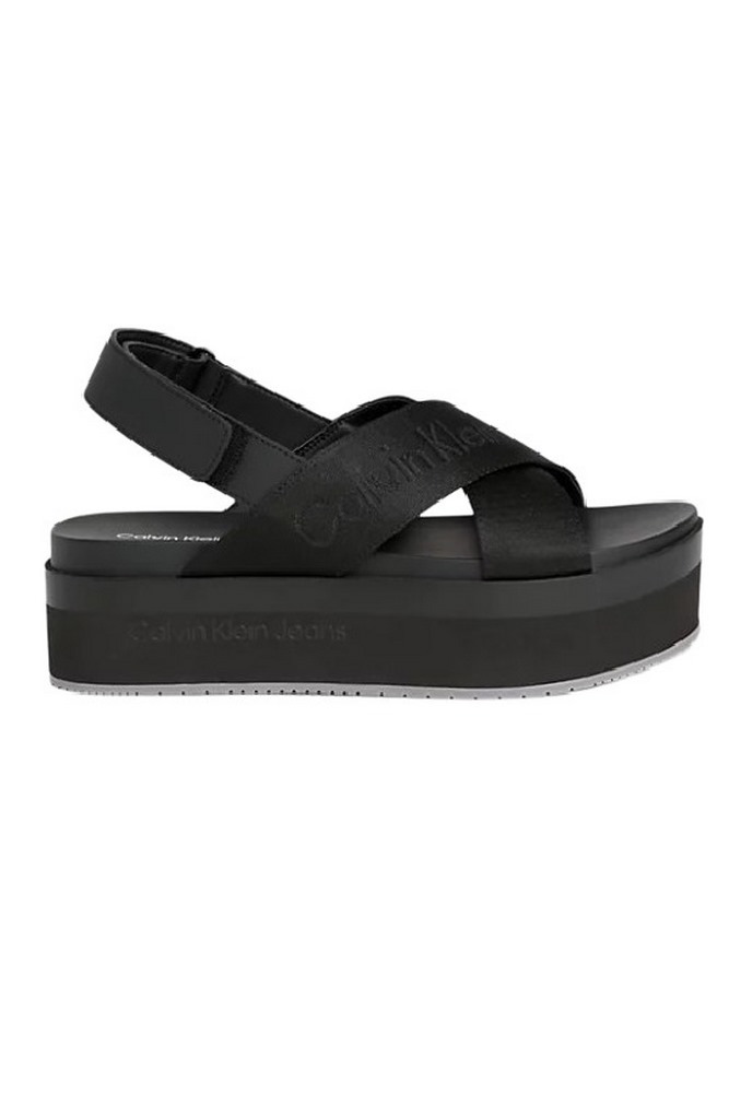 CALVIN KLEIN JEANS FLATFORM SANDAL SLING ΠΕΔΙΛΟ ΓΥΝΑΙΚΕΙΟ BLACK