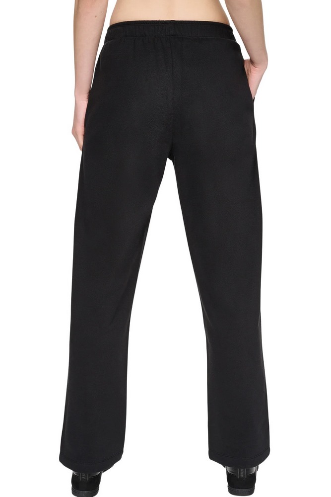 DKNY HIGH RISE FLOCKED LOGO RELAXED PANT ΠΑΝΤΕΛΟΝΙ ΦΟΡΜΑ ΓΥΝΑΙΚΕΙΟ BLACK