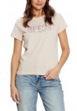 GUESS SS CN PYTHON LOGO TEE T-SHIRT ΜΠΛΟΥΖΑ ΓΥΝΑΙΚΕΙΑ ROSE