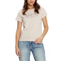 GUESS SS CN PYTHON LOGO TEE T-SHIRT ΜΠΛΟΥΖΑ ΓΥΝΑΙΚΕΙΑ ROSE