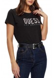 GUESS SS CN PYTHON LOGO TEE T-SHIRT ΜΠΛΟΥΖΑ ΓΥΝΑΙΚΕΙΑ BLACK