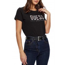 GUESS SS CN PYTHON LOGO TEE T-SHIRT ΜΠΛΟΥΖΑ ΓΥΝΑΙΚΕΙΑ BLACK