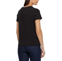GUESS SS CN PYTHON LOGO TEE T-SHIRT ΜΠΛΟΥΖΑ ΓΥΝΑΙΚΕΙΑ BLACK