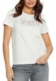 GUESS SS CN PYTHON LOGO TEE T-SHIRT ΜΠΛΟΥΖΑ ΓΥΝΑΙΚΕΙΑ OFF WHITE