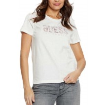 GUESS SS CN PYTHON LOGO TEE T-SHIRT ΜΠΛΟΥΖΑ ΓΥΝΑΙΚΕΙΑ OFF WHITE