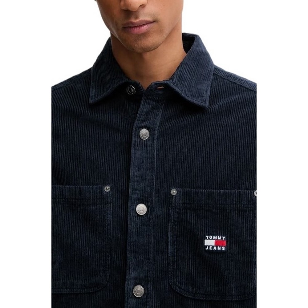 TOMMY JEANS RLX WASHED CORD SHIRT EXT ΠΟΥΚΑΜΙΣΟ ΑΝΔΡΙΚΟ DARK NAVY