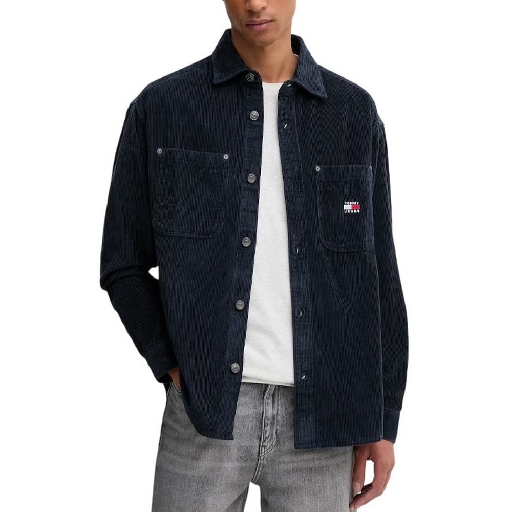 TOMMY JEANS RLX WASHED CORD SHIRT EXT ΠΟΥΚΑΜΙΣΟ ΑΝΔΡΙΚΟ DARK NAVY